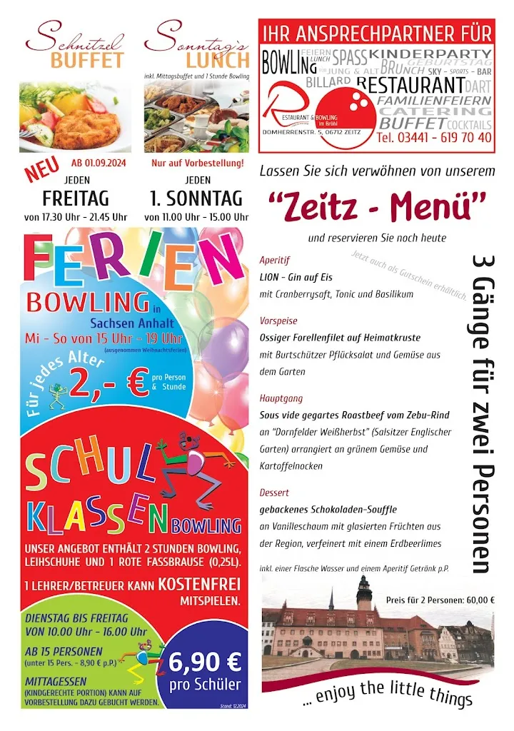 Menu_Restaurant und Bowling im Brühl_Zeitz_immagine_1