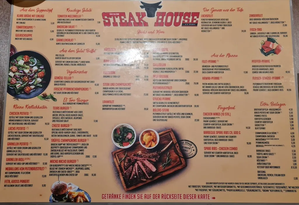 Menu_“Das kleine Steakhouse EL TORO”_Altenholz_image_1