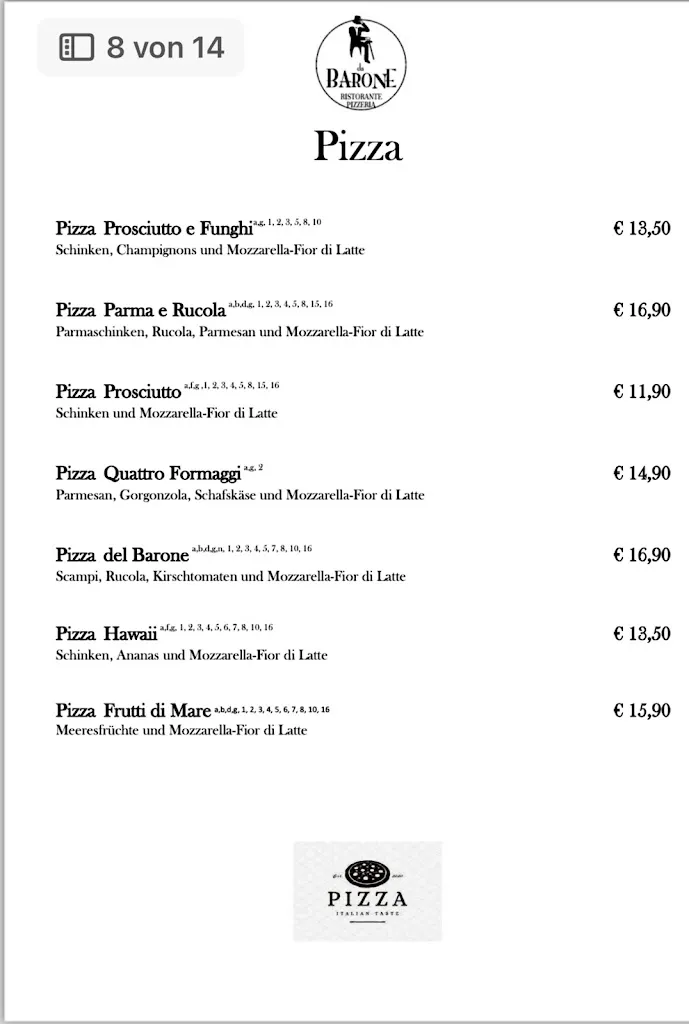 Menu_Ristorante Pizzeria da Barone_Ahrensburg_image_3