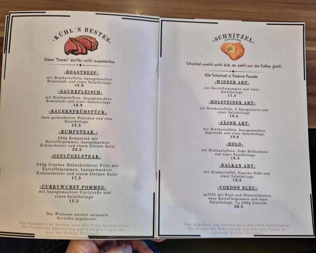 Menu_Kühl‘s Restaurant - Barmstedt_Barmstedt_image_1