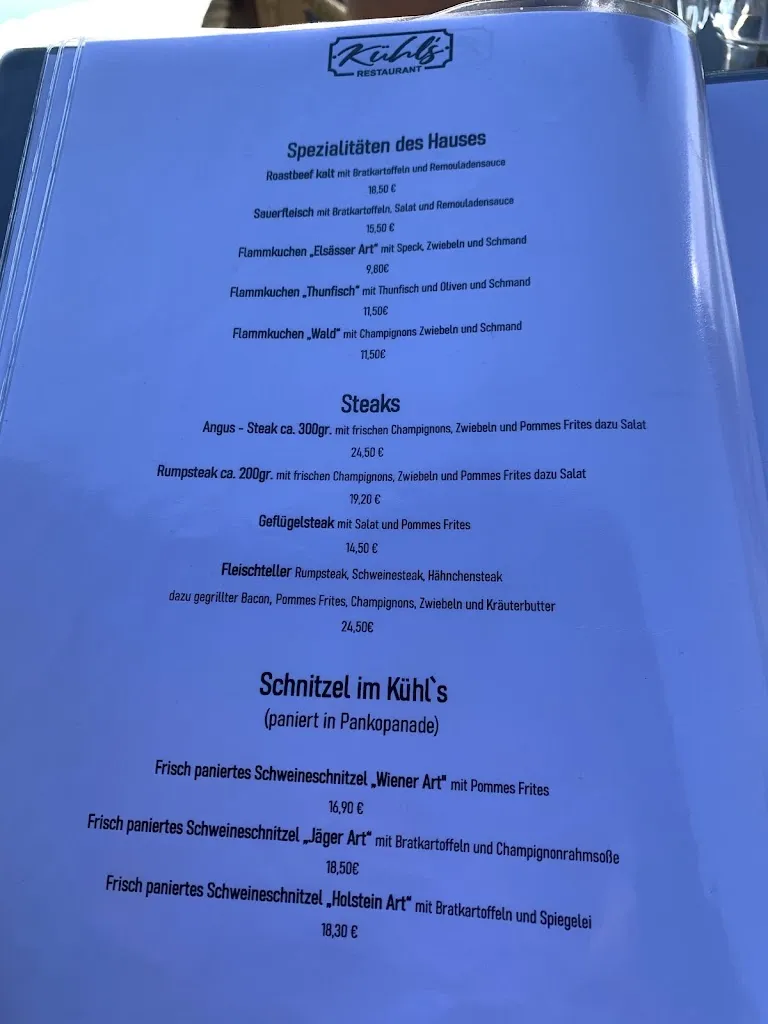 Menu_Kühl‘s Restaurant - Barmstedt_Barmstedt_image_4