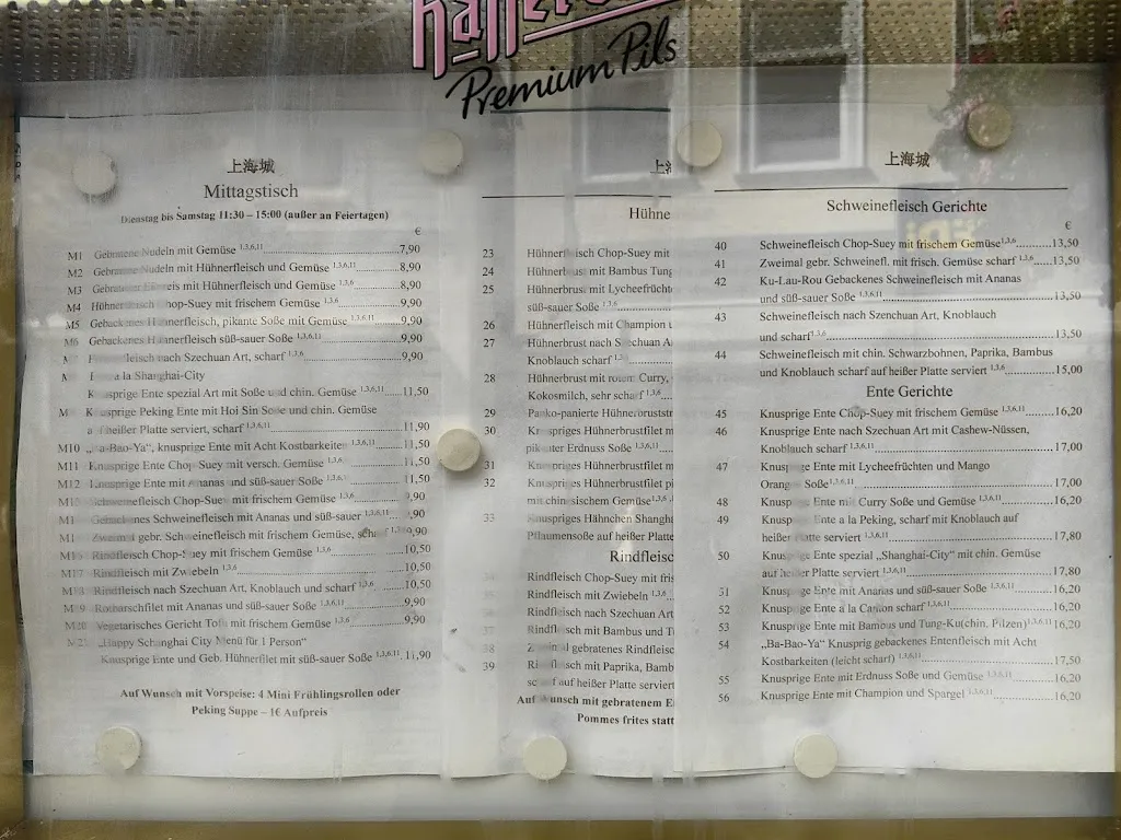 Menu_China-Restaurant Shanghai City_Oldesloe_immagine_1