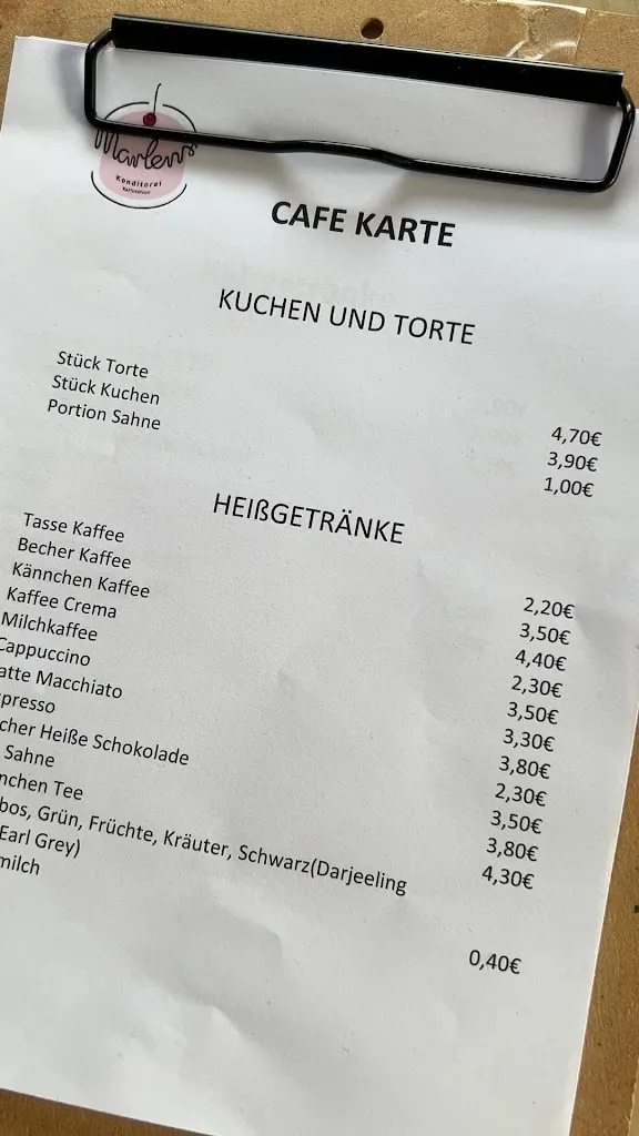 Menu_Marlens Konditorei Kaffeestuuv In de Hörn_Brokdorf_immagine_1