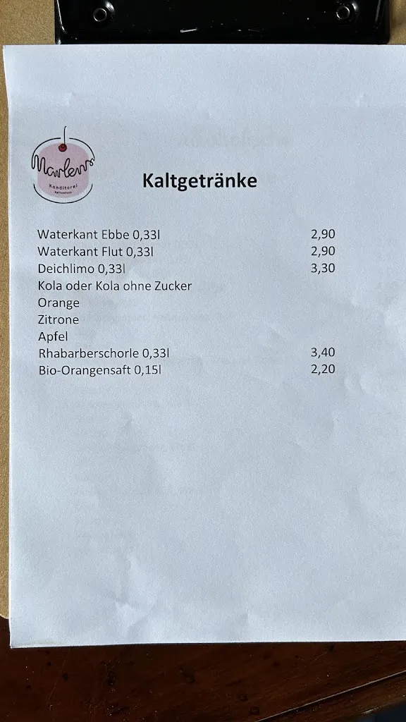 Menu_Marlens Konditorei Kaffeestuuv In de Hörn_Brokdorf_immagine_2