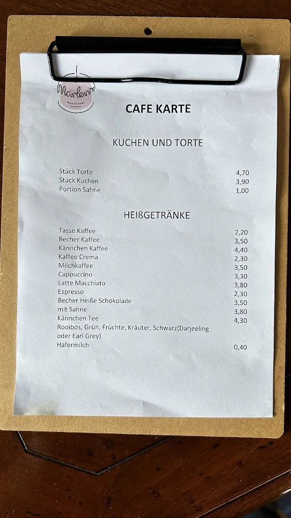 Menu_Marlens Konditorei Kaffeestuuv In de Hörn_Brokdorf_immagine_3