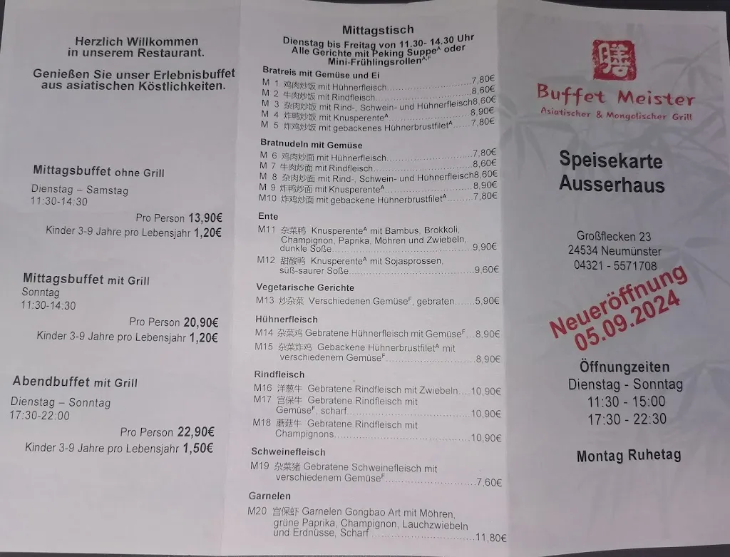 Menu_China Restaurant Buffet Meister_Neumünster_image_1