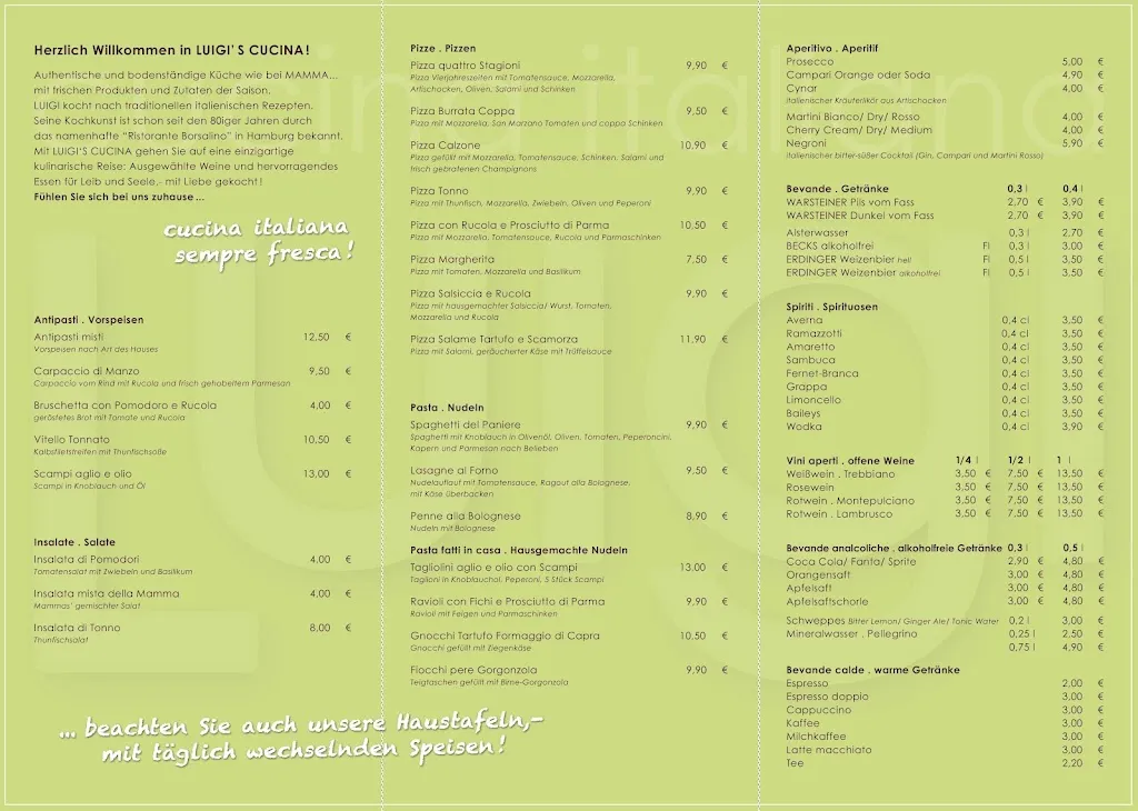 Menu_Luigi cucina italiana_Ellerbek_image_1