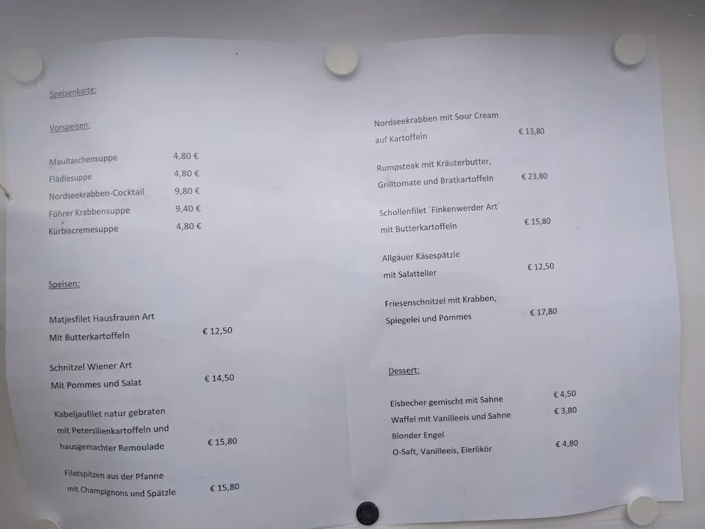 Menu_Gasthof Südwesthörn_Emmelsbüll-Horsbüll_immagine_1