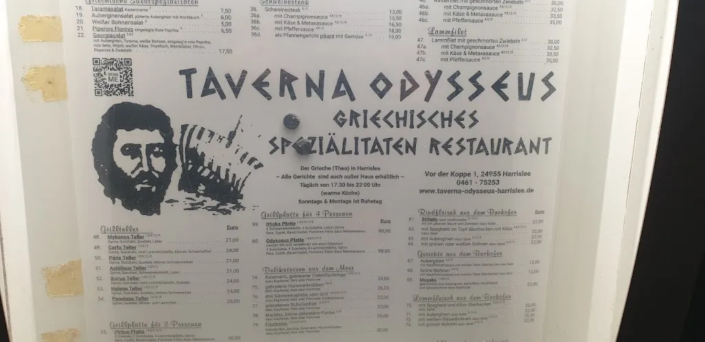 Menu_Taverna Odysseus_Harrislee_immagine_2