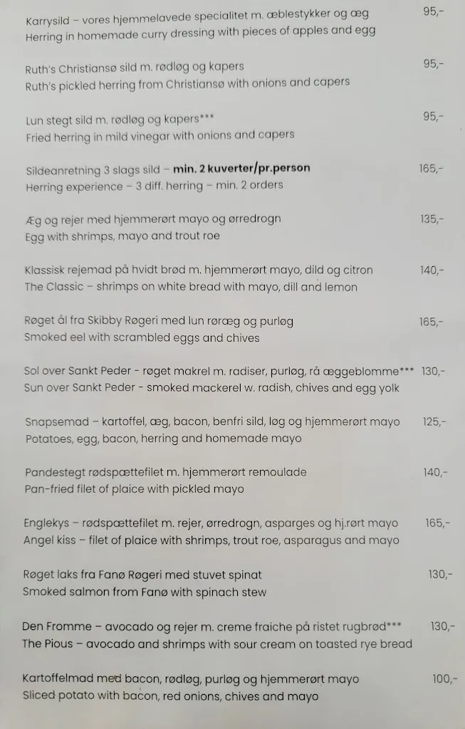 Menu_Værtshus Sankt Peder_Denmark_immagine_1