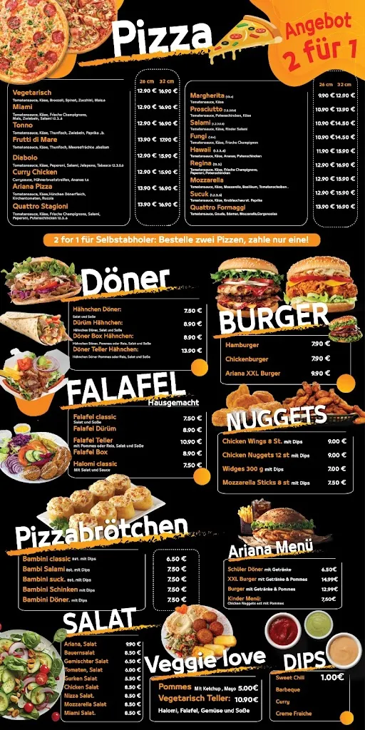 Menu_Ariana Pizza Haus_Gröbenzell_immagine_1