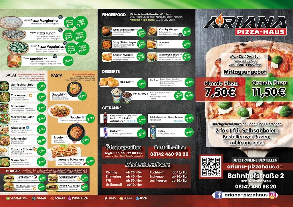 Menu_Ariana Pizza Haus_Gröbenzell_immagine_3