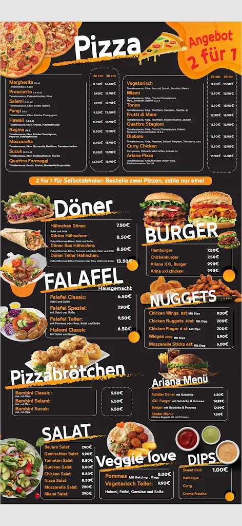 Menu_Ariana Pizza Haus_Gröbenzell_immagine_4