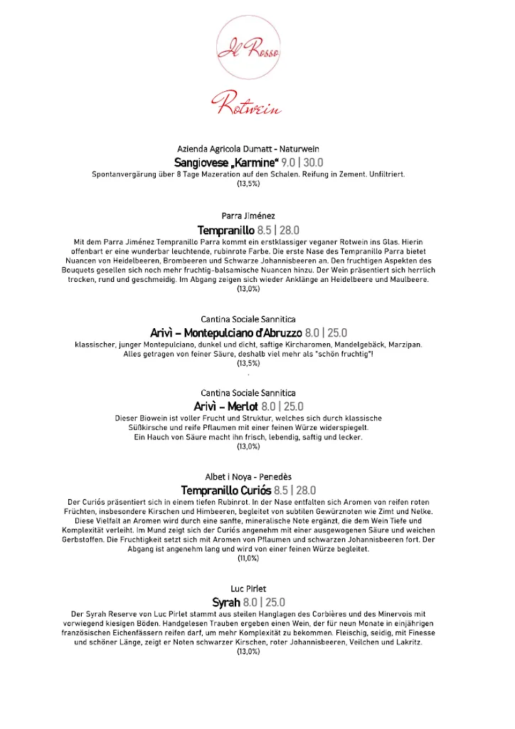 Menu_Restaurant Il Rosso am Schmeerhörn Eckernförde_Altenhof_immagine_4