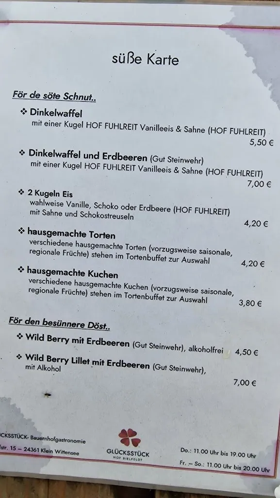 Menu_Hofrestaurant Glücksstück - Hof Bielfeldt_Wittensee_image_1