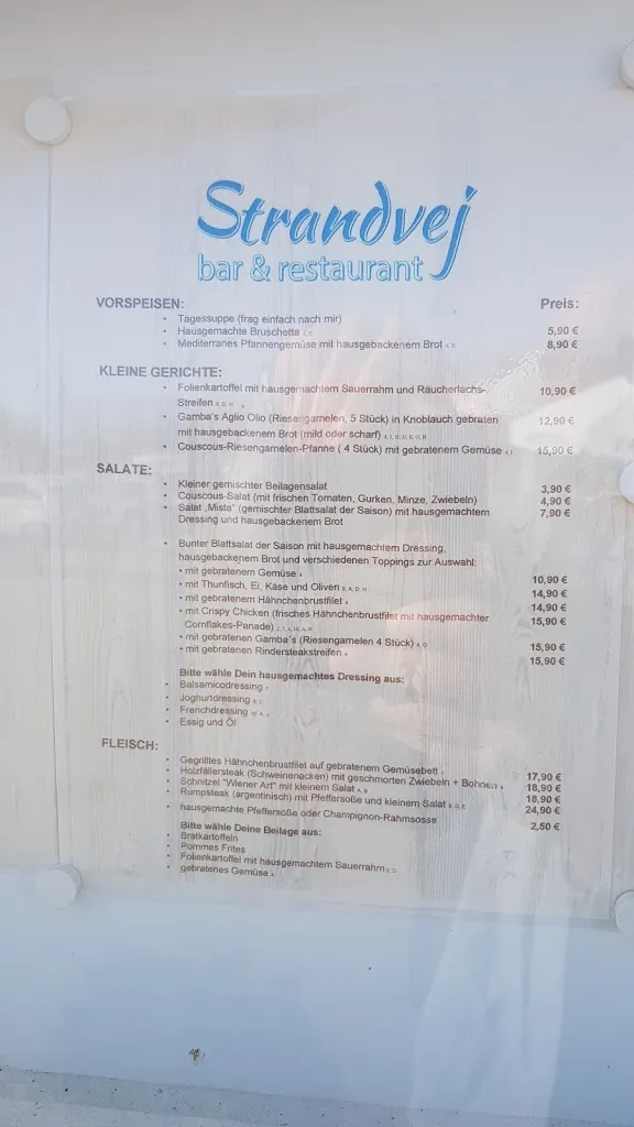 Menu_Strandvej Bar & Restaurant Großenbrode_Großenbrode_immagine_2