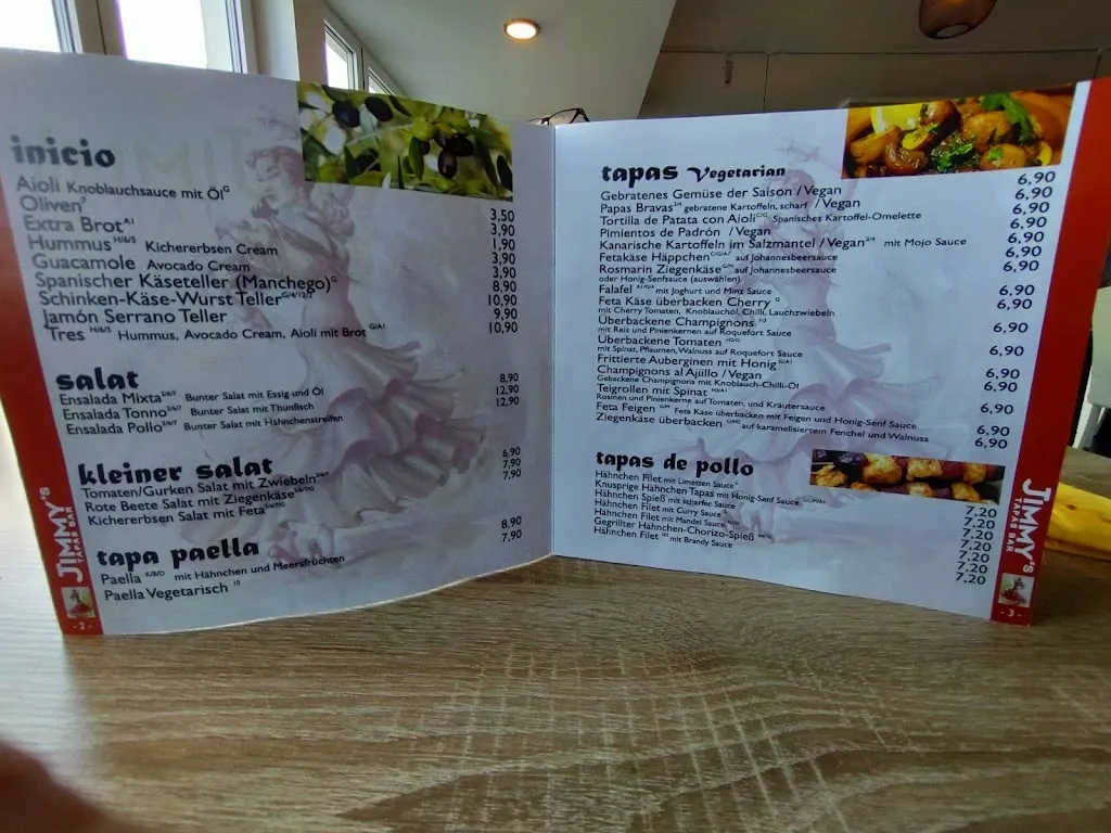 Menü_Jimmy‘s Tapas Bar&Restaurant_Großenbrode_Bild_1