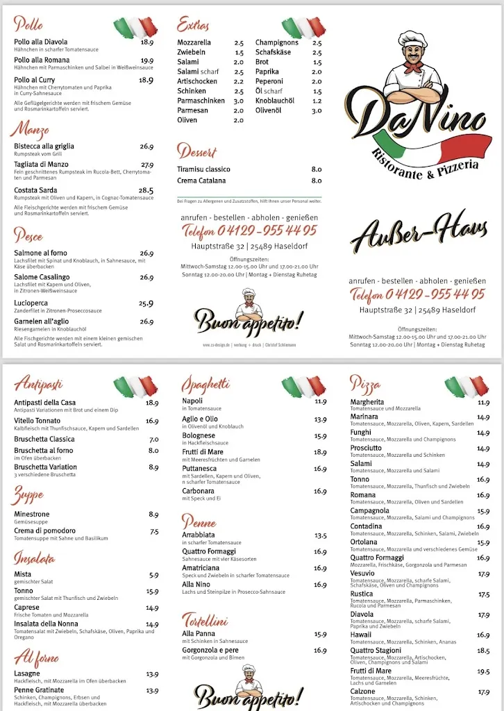 Menu_Restaurante Pizzeria Da Nino Haseldorf_Haseldorf_image_1