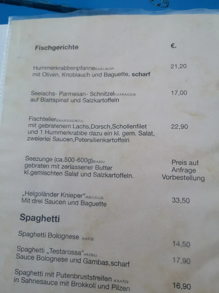 Menu_Bunte Kuh Helgoland_Helgoland_image_1