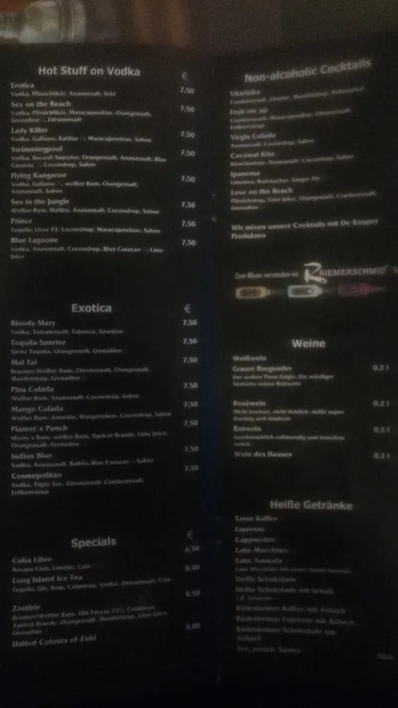 Menu_Zobi`s Cocktailbar Bar & Lounge_Henstedt-Ulzburg_immagine_2