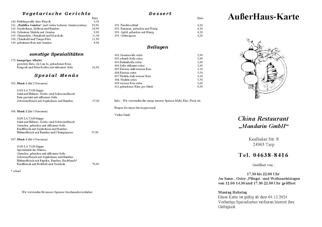 Menu_Restaurant Mandarin GmbH_Tarp_image_2