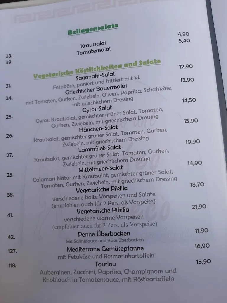 Menu_Restaurant Orfeo Greco_Heiligenhafen_immagine_1