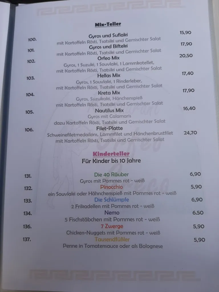 Menu_Restaurant Orfeo Greco_Heiligenhafen_immagine_2