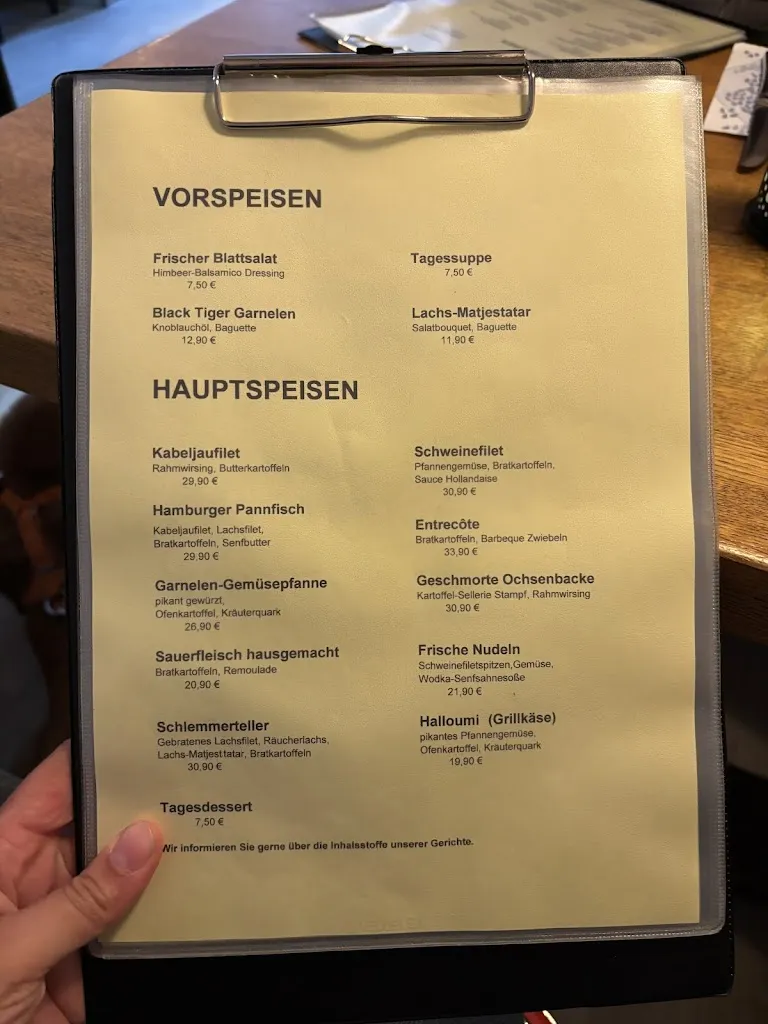 Menü_Restaurant Lütt Hus_Heiligenhafen_Bild_1