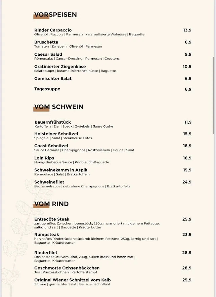 Menu_Restaurant COAST Heiligenhafen_Heiligenhafen_image_2
