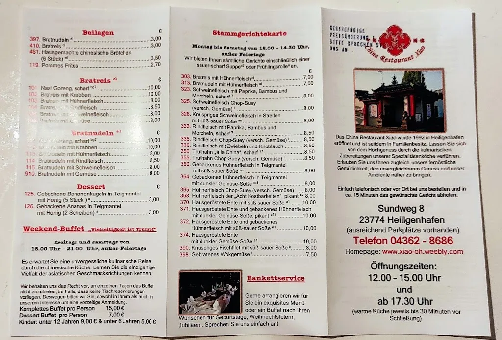 Menu_China Restaurant Xiao_Heiligenhafen_immagine_1