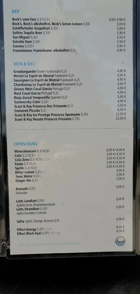 Menu_Sunset Strandbar_Heiligenhafen_image_1