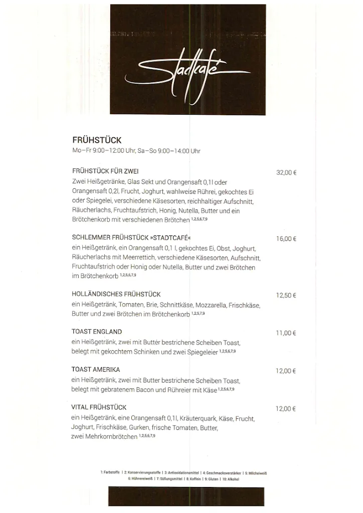 Menu_Stadtcafé Oldenburg_Holstein_immagine_1