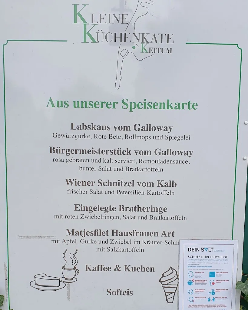 Menu_Restaurant Kleine Küchenkate_Sylt_immagine_1