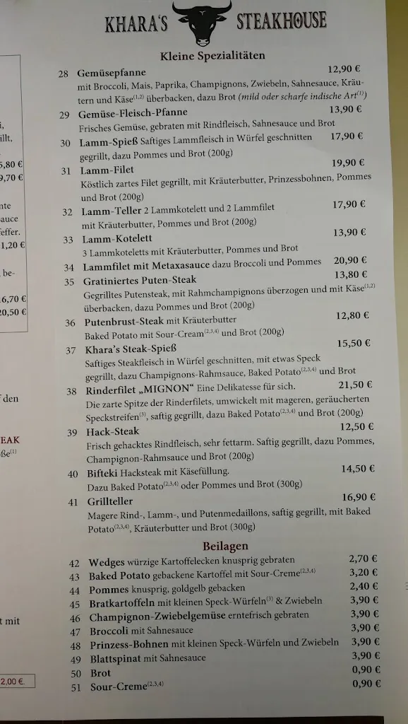 Menu_Khara's Steakhouse_Kaltenkirchen_imagen_3