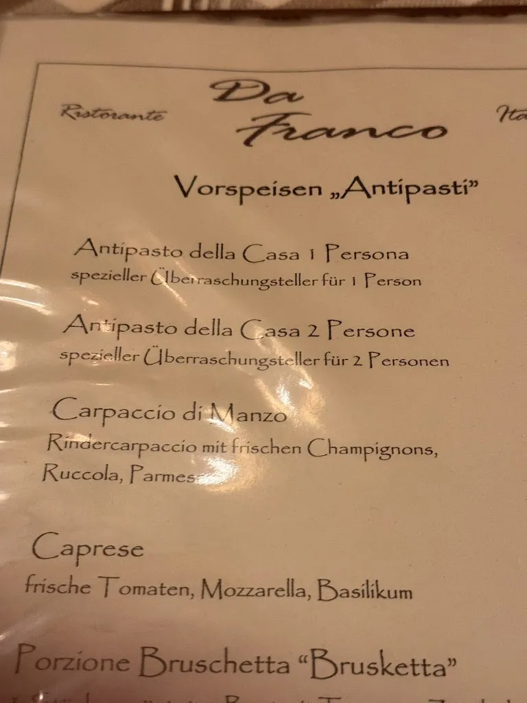 Menu_Ristorante Da Franco_Kaltenkirchen_image_1