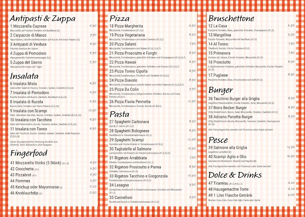 Menu_Da Colin – Restaurant, Pizzeria & Bar_Kaltenkirchen_image_1