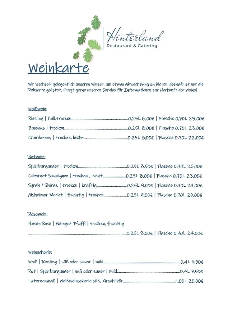 Menu_Hinterland Gastro GmbH_Donau_image_1