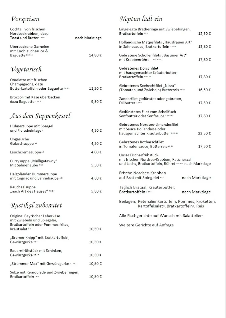 Menu_Hotel & Gaststätte Landhaus_Bremerhaven_immagine_1