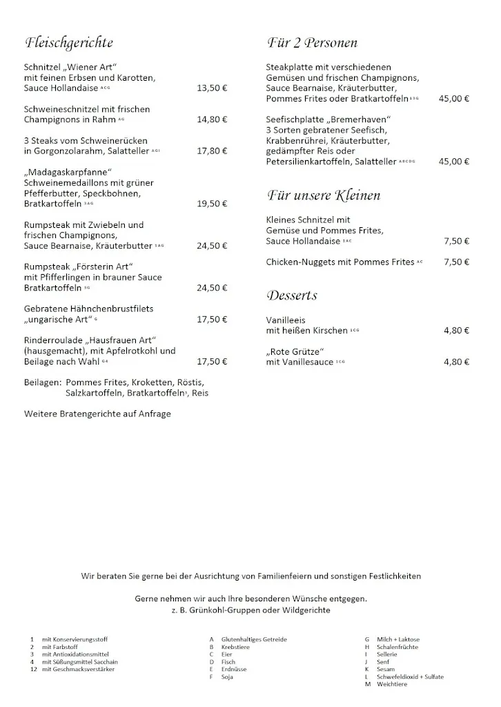 Menu_Hotel & Gaststätte Landhaus_Bremerhaven_immagine_2