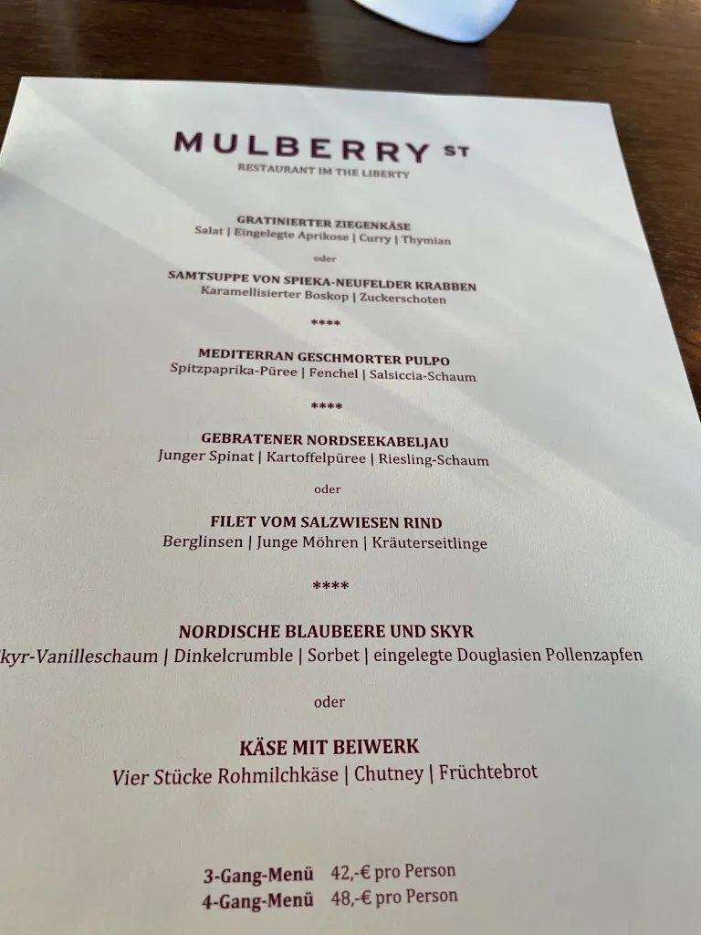 Menu_Mulberry St Casual Food - Restaurant im THE LIBERTY_Bremerhaven_image_3