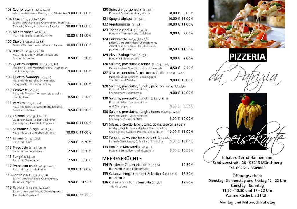 Menu_Pizzeria Da Patrizia_Münchberg_image_1