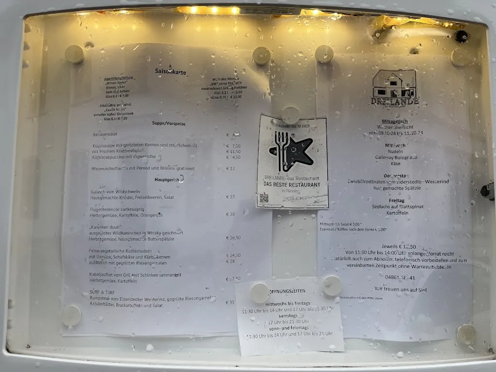 Menu_DREILANDE-das Restaurant_Tönning_immagine_1