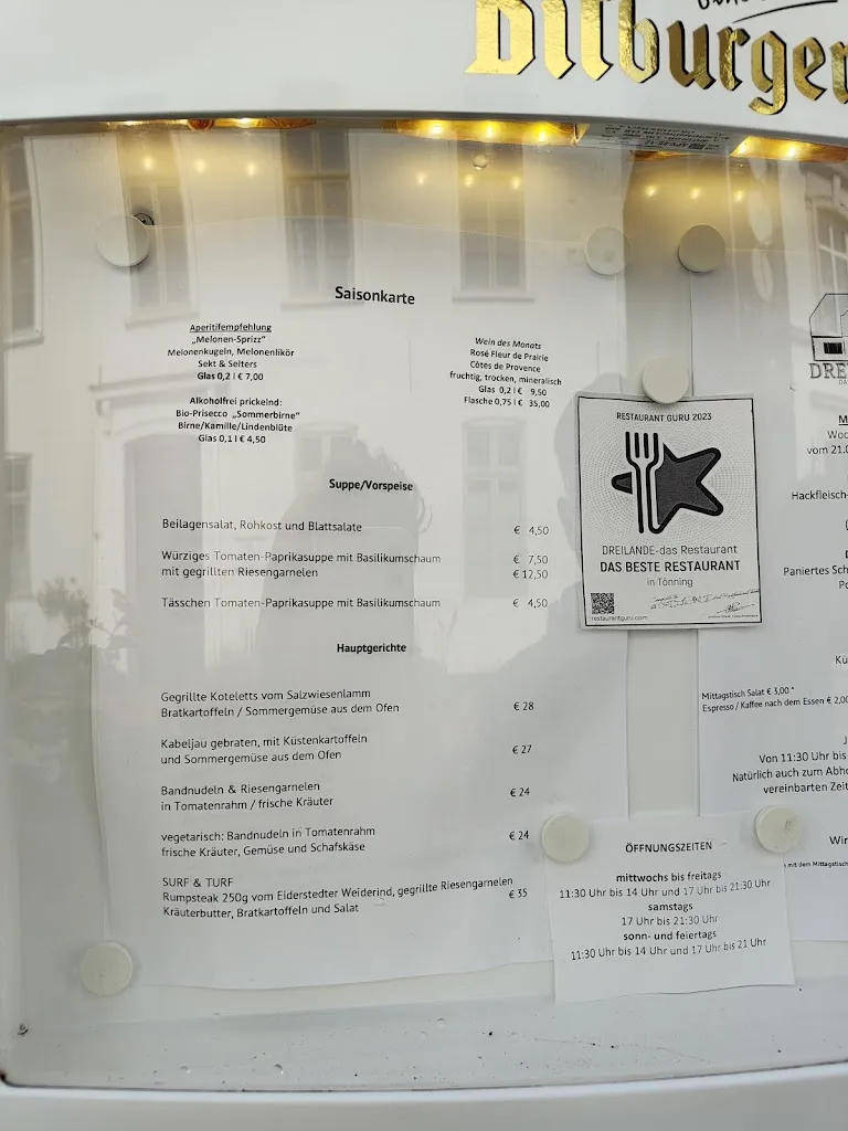 Menu_DREILANDE-das Restaurant_Tönning_immagine_4