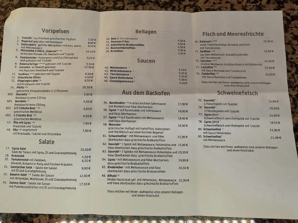 Menu_Restaurant Athena_Schwentinental_immagine_1