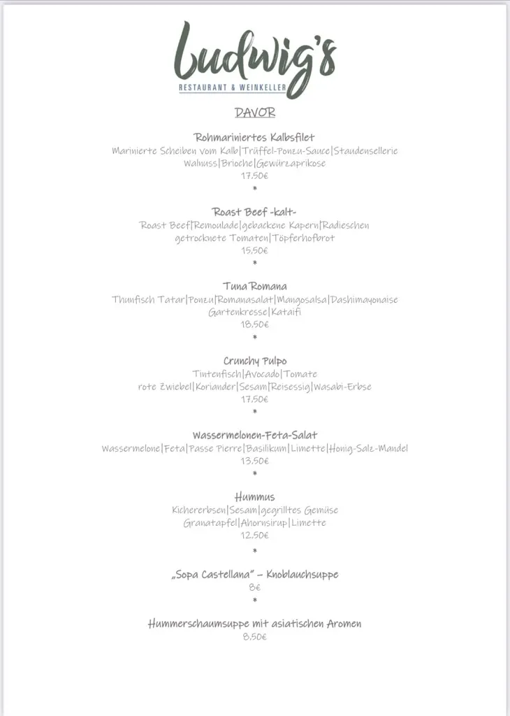 Menu_Restaurant Ludwig´s_Ratekau_image_1