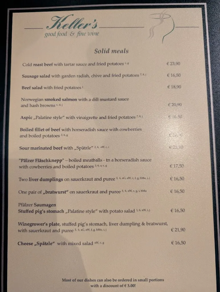 Menu_Keller's Weinrestaurant_Mannheim_immagine_1