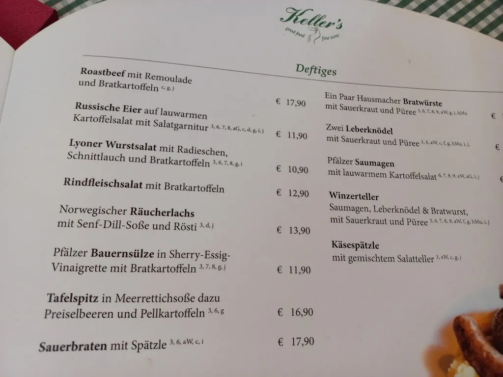 Menu_Keller's Weinrestaurant_Mannheim_immagine_2