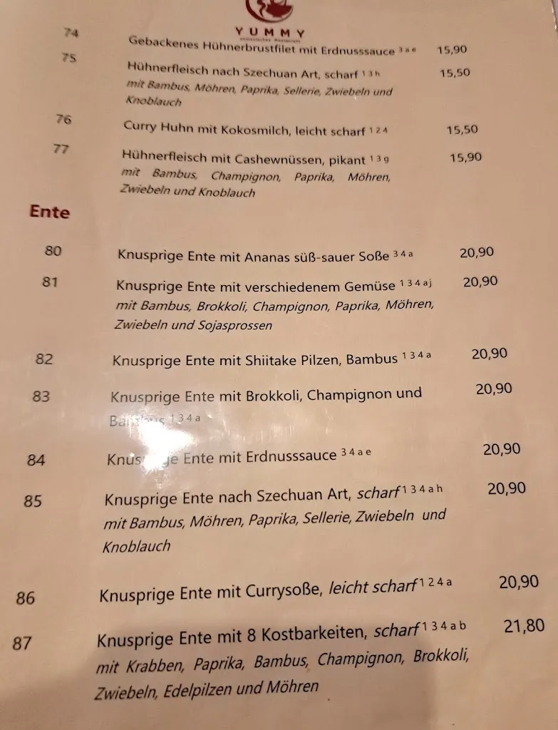 Menu_Restaurant YUMMY_Hamburg_image_1