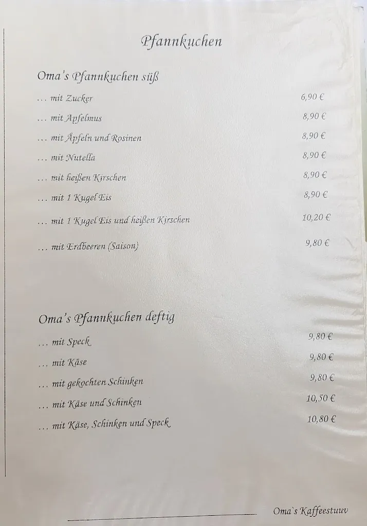 Menu_Oma's Kaffeestuuv_Schönberg_immagine_1