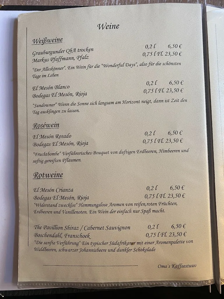 Menu_Oma's Kaffeestuuv_Schönberg_immagine_2